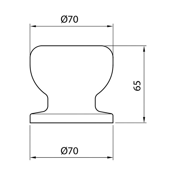 Ghidini Pomolo Tondo per Porta Pippo D.MM70 in Nylon Nero - GHIDINI - Immagine 2
